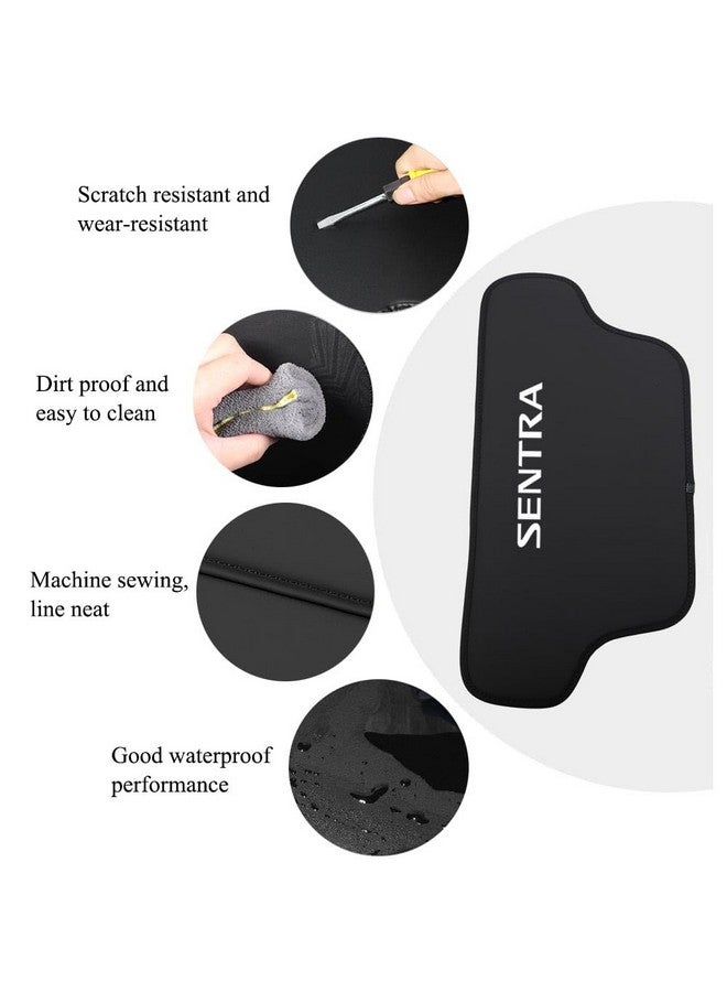 XITER 2Pcs Leather Car Seat Back Protectors Kids Kick Mats Waterproof Backseat Covers for Nissan Sentra 2013-2025 Interior Accessories (Black) - Image 4