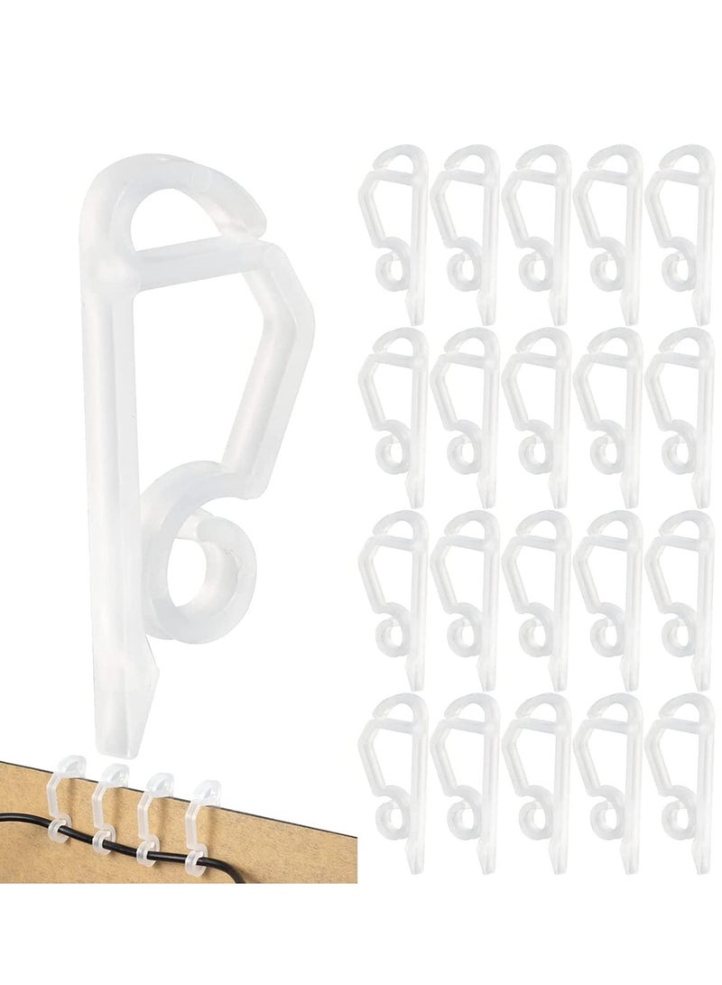 SYOSI 120Pcs Light Clips Outdoor Gutter Hooks Plastic Mini White for Holiday Hanging String Lights Weatherproof Fairy - Image 2