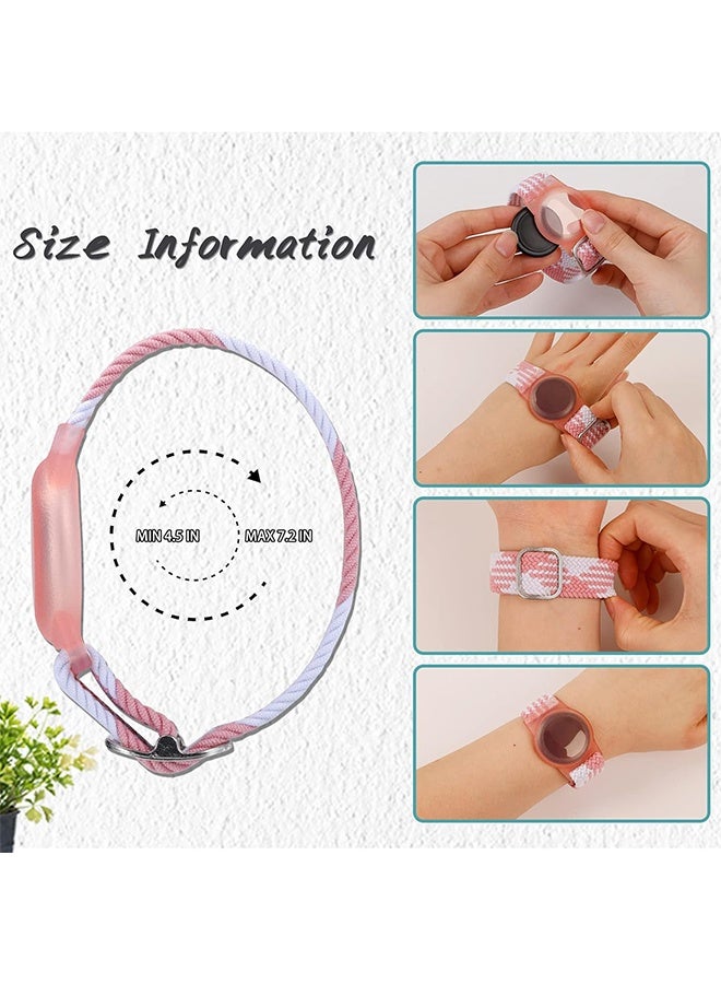 GIFT 3 Pack Airtag Kids Wristbands, Kids Bracelet Compatible with Apple AirTag, Nylon Strap Tracker Cassette Holder Accessories for Toddlers Adults, Adjustable Anti-Lost - Image 2
