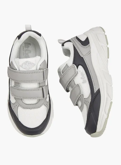 Lee Cooper Boys' Panelled Sneakers with Hook and Loop Closure