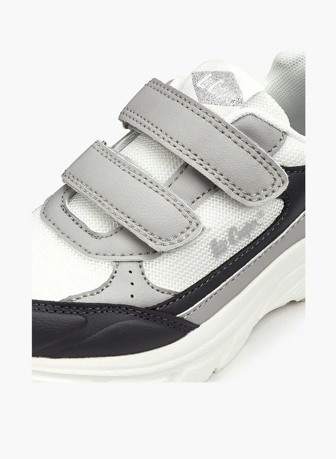 Lee Cooper Boys' Panelled Sneakers with Hook and Loop Closure
