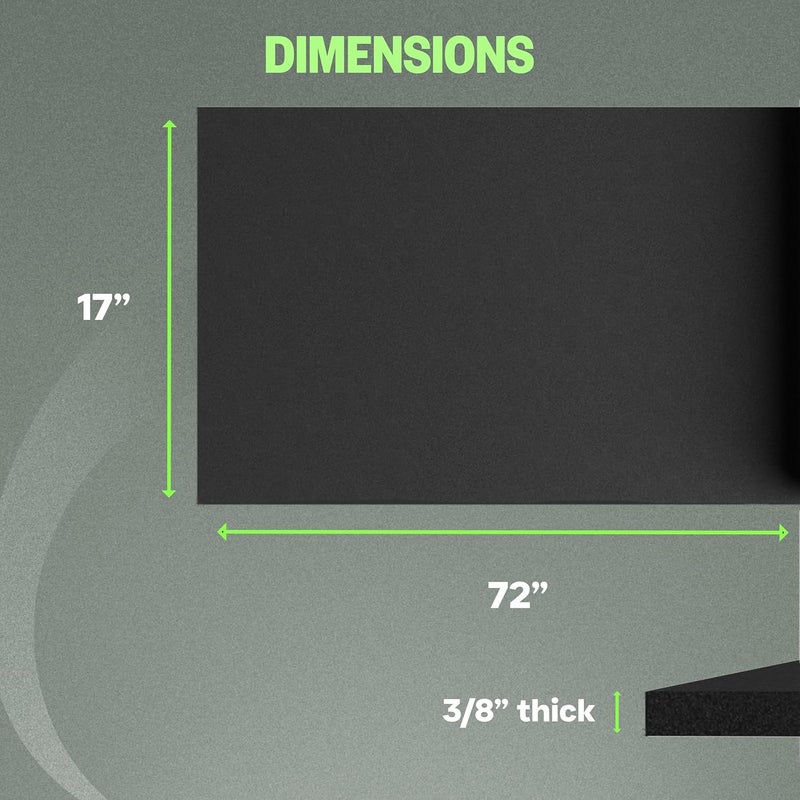 Xcel Black 72” x 17” x ⅜” Multi-Purpose Crafting Foam Sheet Roll – Neoprene Rubber Sheets for Costumes Cosplay Packing Foam – Closed Cell Foam Padding in Various Options - Image 2