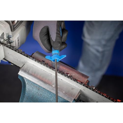 Pferd Ergonomic Chainsaw File Handle FH1 Set with Sharpening Gauges 25°/30° & 30°/35° – Fits Chainsaw File Diameters 3/16" - 1/4" – Manual Filing & Sharpening Tool Kit - Part 18068 - Image 2