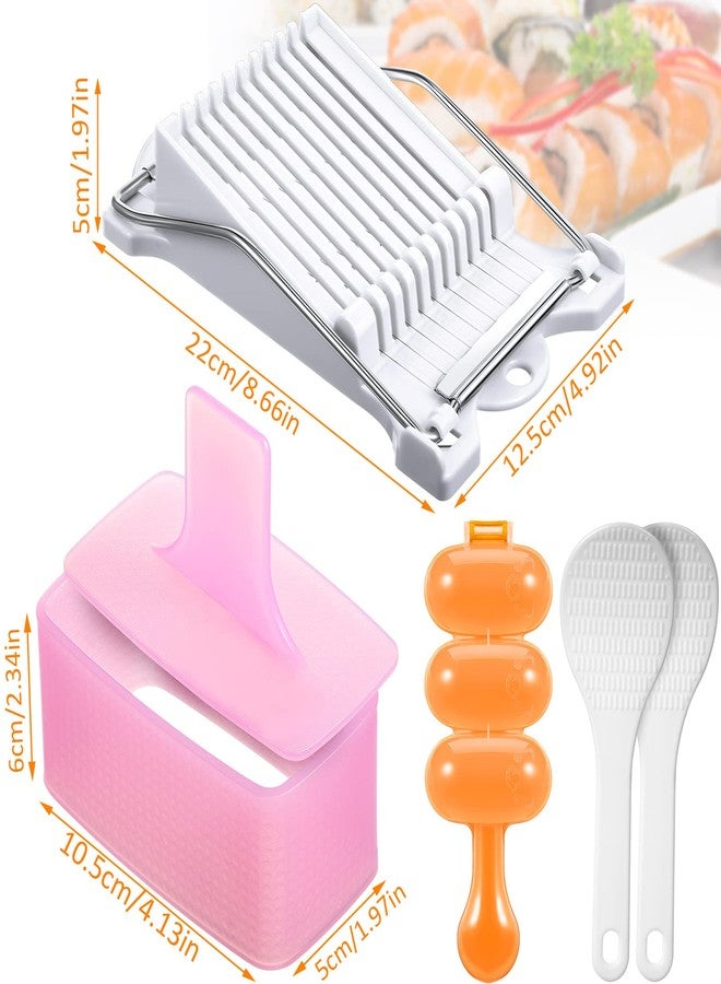 Vesici 10 Pieces Musubi Maker Kit Musubi Press Mold Egg Slicer Cutter with Onigiri Rice Ball Mold Sushi Maker Sushi Meat Hot Dog Cutter for Kitchen - Image 2