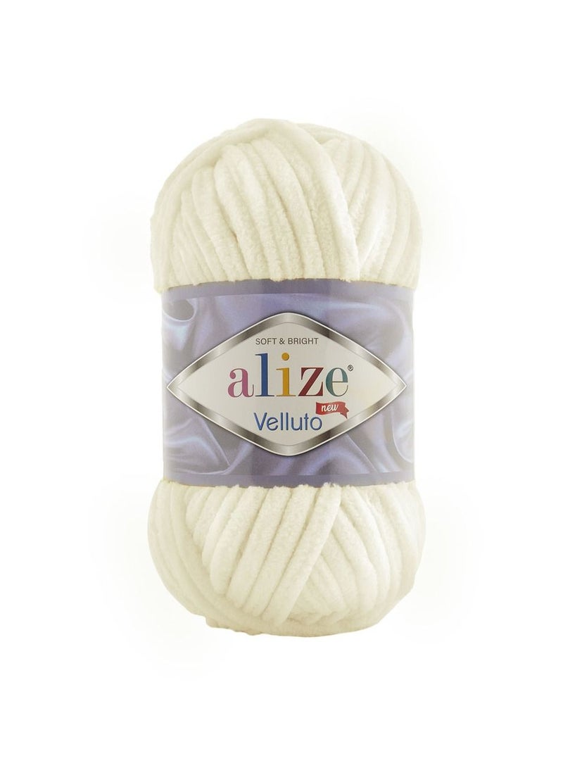 ALIZE Velluto Polyester Yarn 62 Cream