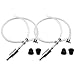 BVGACI 2 Sets Brake Bleeder Hose One Way Check Valve Brake Bleeding Kit for Motorcycle Clutch Brake Fluid Bleeder Tube with Aluminum Valve PVC Hose Screw Caps and Spring Clips - Image 2
