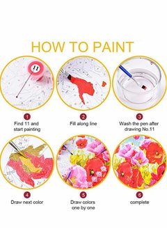 Excefore DIY Flower Girl Paint by Numbers Kits, DIY Gift Oil Painting for Kids, Students, Adults Beginner with Brushes and Acrylic Pigment - Pretty Women Portrait Picture 16x20 inch(Without Frame)  - Image 5