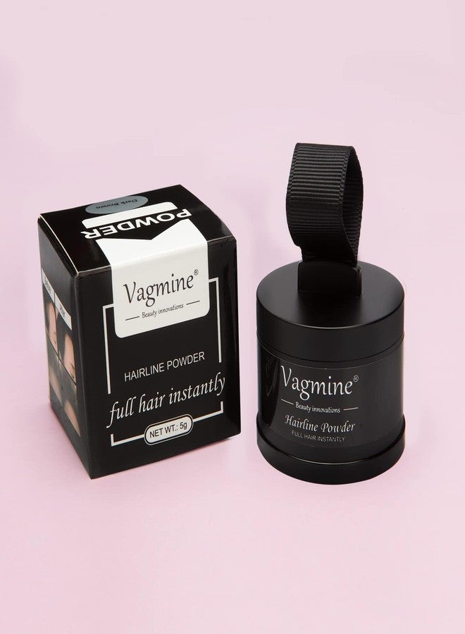 VAGMINE مجموعة فاجمين من بودرة خط الشعر للشعر واللحية - لإخفاء جذور الشعر وتغطية الشيب للرجال والنساء، بني داكن وأسود، 5 غرام لكل عبوة - Image 5