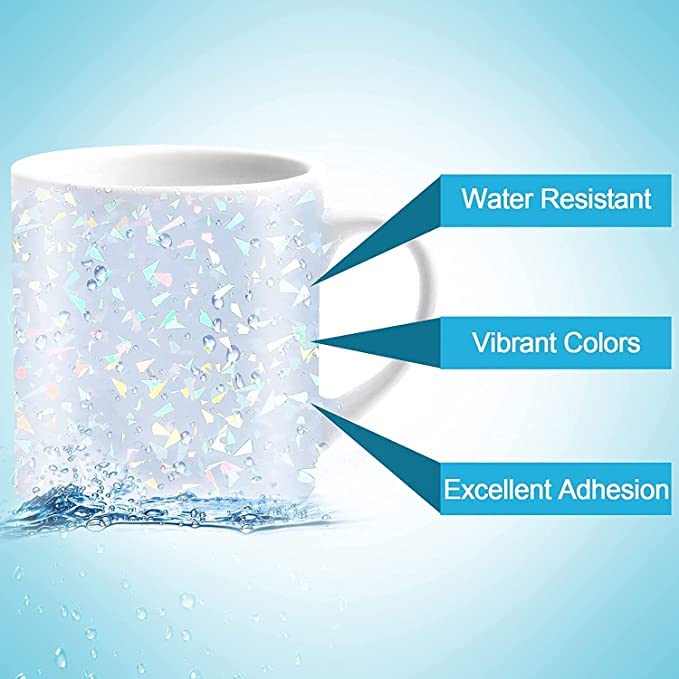 SUNBIRD Holographic Crystal Self Adhesive Lamination Sticker Paper Wrap Sticker for Laptop Bike Car Table Mobile Phones car wrap Vinyl (12 X 48 Inch, Holographic Vinyl) - Image 2