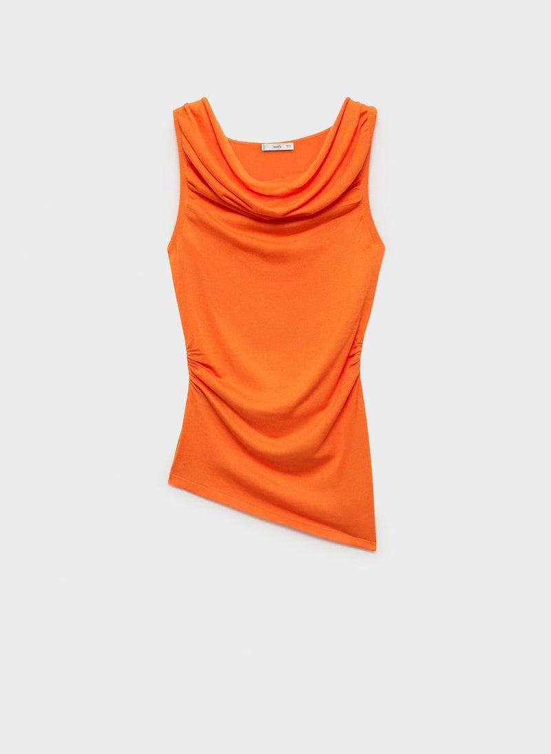 MANGO Casual Draped Knitted Top  - Image 5
