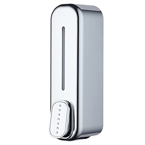 BATH GURU Abs Wall Mounted Shampoo Sanitizer Lotion Hand Dish Wash Gel Liquid Soap Dispenser for Bathroom Kitchen Pack of 2 (350 Ml, Chrome) - Image 5