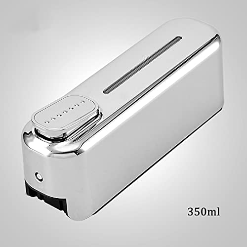 BATH GURU Abs Wall Mounted Shampoo Sanitizer Lotion Hand Dish Wash Gel Liquid Soap Dispenser for Bathroom Kitchen Pack of 2 (350 Ml, Chrome) - Image 2