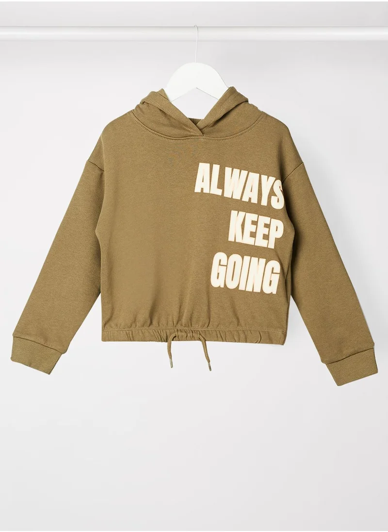 NAME IT Kids Slogan Relaxed Hoodie