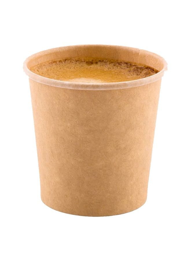 SNH Espresso Drink Cups 4 Ounce Brown Unbleached Paper Coffee Cup Single Wall Brown Paper Recyclable Cup Leak Resistant Rolled Rim 50 Pieces - Image 3