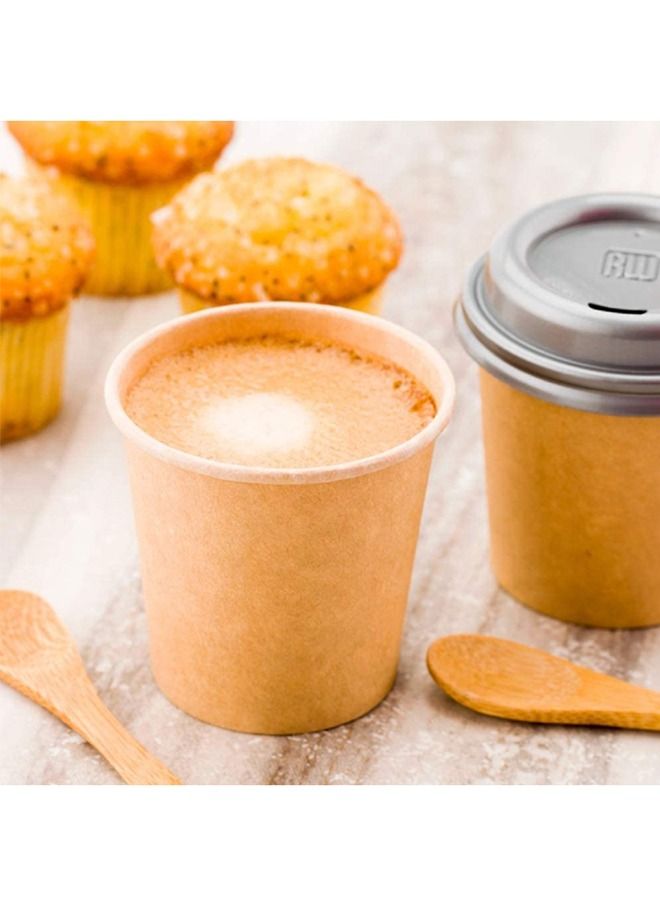 SNH Espresso Drink Cups 4 Ounce Brown Unbleached Paper Coffee Cup Single Wall Brown Paper Recyclable Cup Leak Resistant Rolled Rim 50 Pieces - Image 2