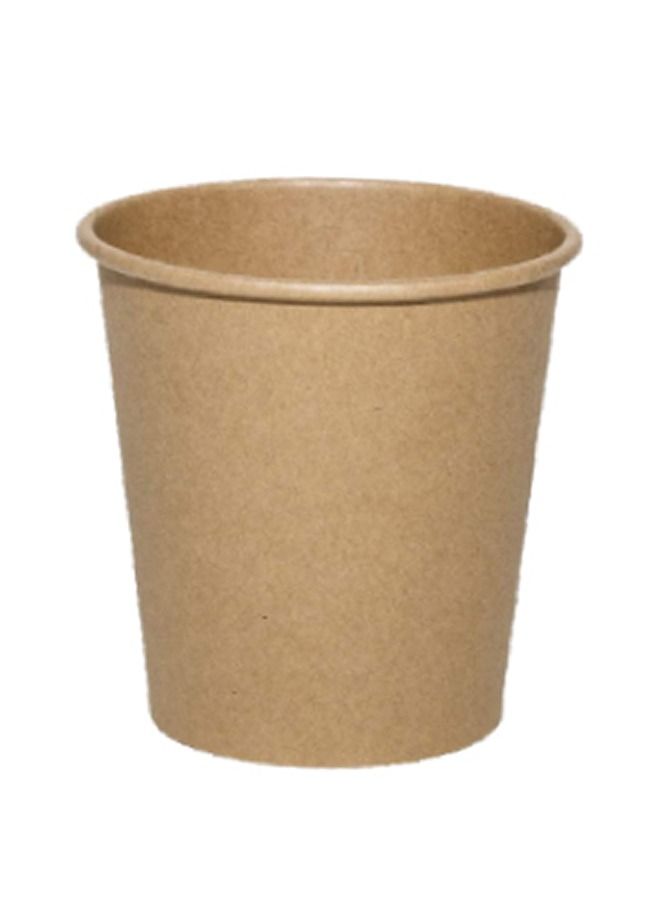 SNH Espresso Drink Cups 4 Ounce Brown Unbleached Paper Coffee Cup Single Wall Brown Paper Recyclable Cup Leak Resistant Rolled Rim 50 Pieces - Image 1