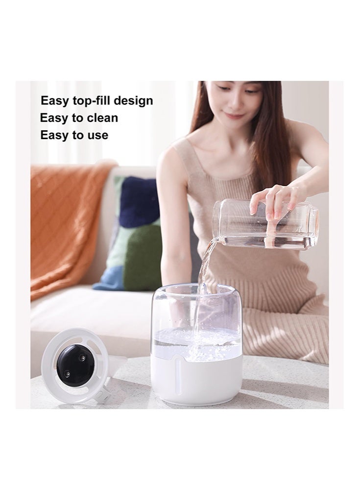 Humidifier for Home, 5.9L Large Capacity Cool Mist Ultrasonic Humidifier with LCD Display, Quiet Operation for Living Room, Baby Room, Plants - White - Image 3