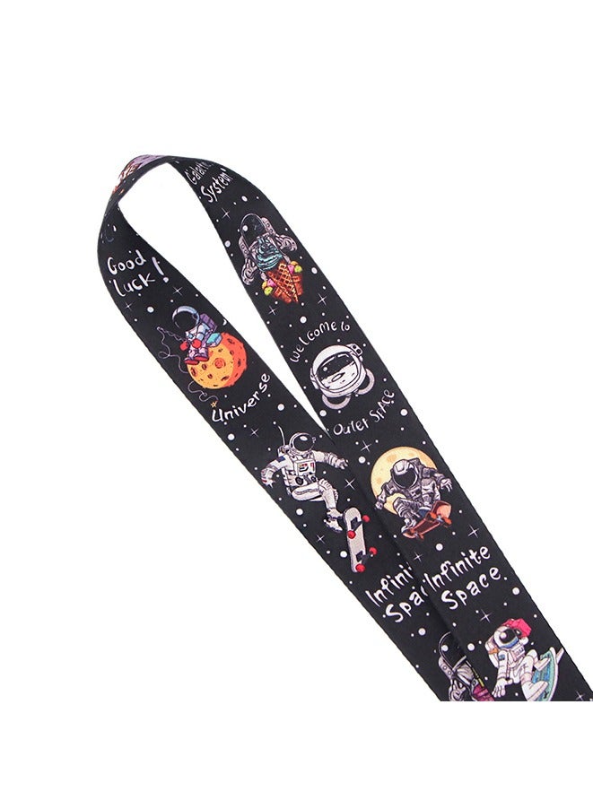 Space Astronaut Adjustable Neck Strap Lanyard Keychain- Versatile DIY Polyester Hanging Rope,ID Credit Card Pass Lanyard for Gym,Company, school,Keys & Accessories - Image 5