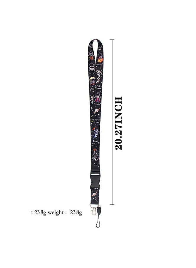 Space Astronaut Adjustable Neck Strap Lanyard Keychain- Versatile DIY Polyester Hanging Rope,ID Credit Card Pass Lanyard for Gym,Company, school,Keys & Accessories - Image 4