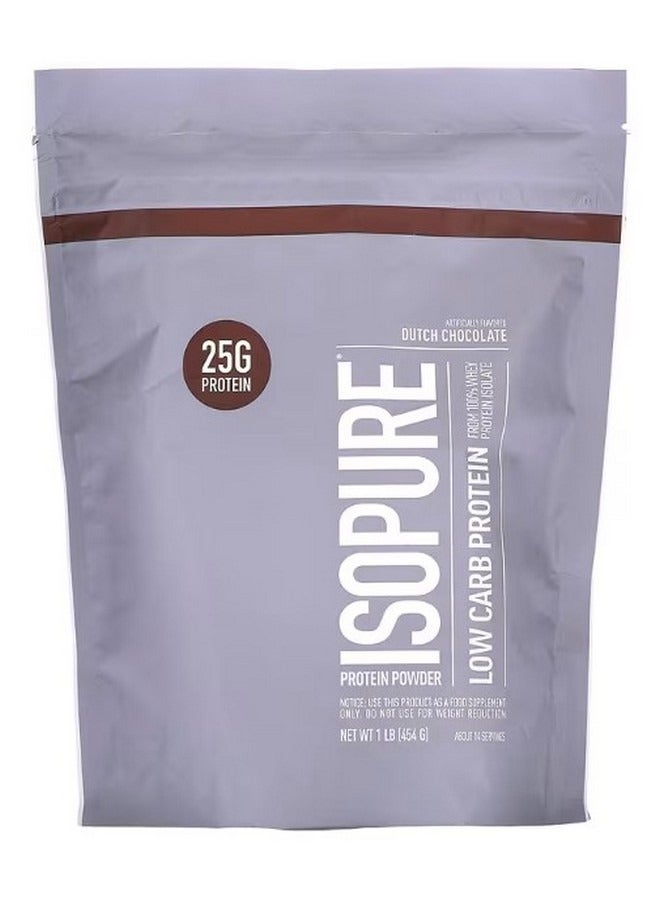 آيزوبيور Low Carb Protein Powder Dutch Chocolate 1 lb 454 g - Image 1