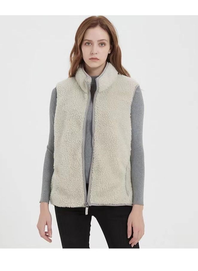 Loquat Autumn Winter Ladies Fashion Warm Wool Vest  - Image 1