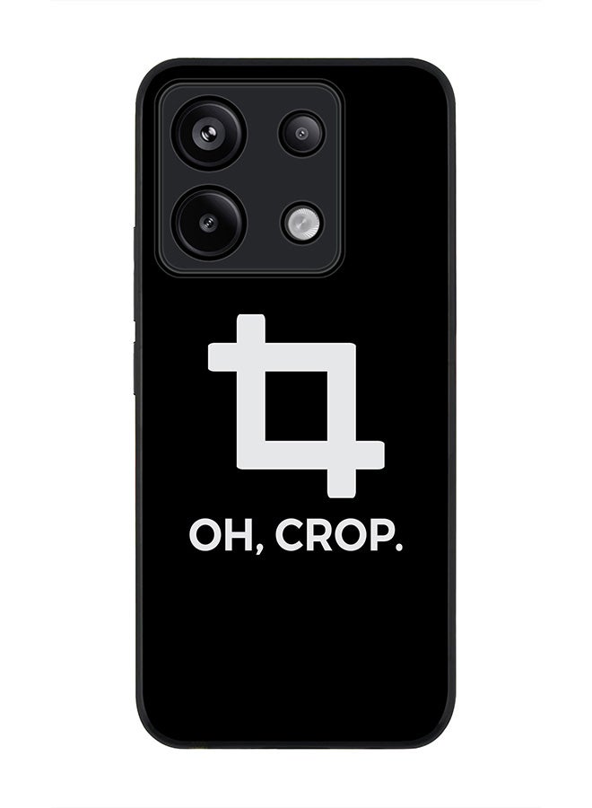 Stylizedd Rugged Black Edge Case for Xiaomi Redmi Note 13 Pro 5G, Slim fit Soft Case Flexible Rubber Edges Anti Drop TPU Gel Thin Cover -  Oh Crop - Image 1