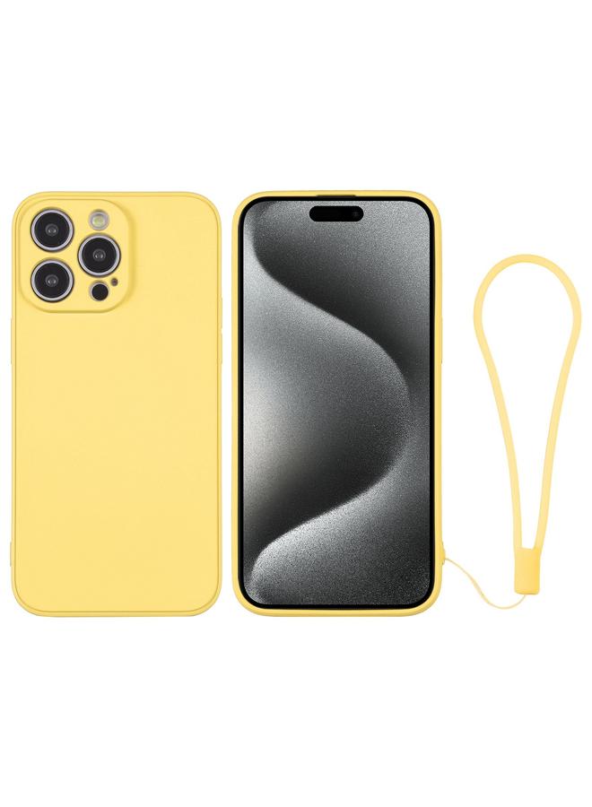 S-TOP Case For iPhone 15 Pro Max Silicone Phone Case with Wrist Strap - Image 1