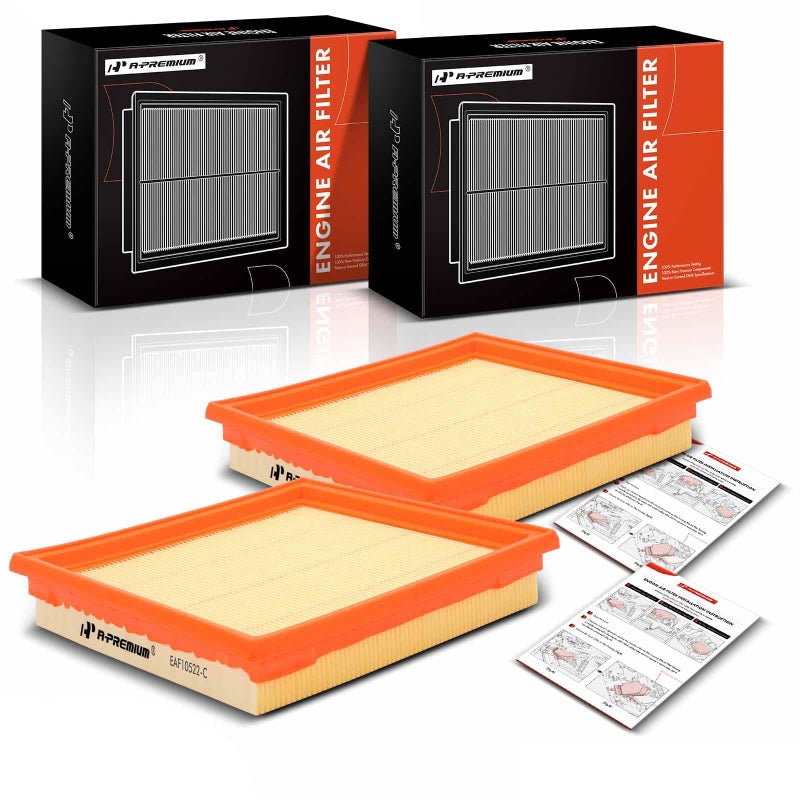 فلتر هواء المحرك APremium 2PC متوافق مع إنفينيتي EX35 EX37 G25 G35 G37 Q40 Q60 QX50 نيسان 350Z 370Z 20072020 استبدال 16546JK20A