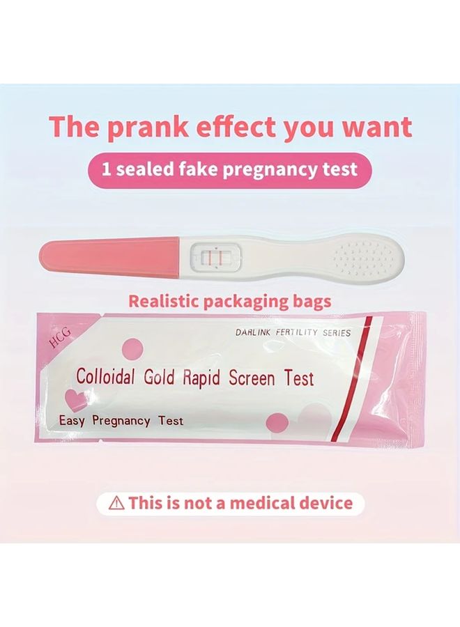 2pcs Pink Prank Fake Pregnancy Test Kit Funny Gifts for Boyfriend Family April Fools Day Valentine Surprise Party - Image 2