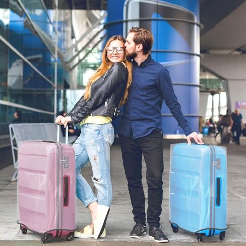 Tusmad Suitcase Cover | 20", 24", 28" Transparent PVC Luggage Cover for Hard Trolley Bag | Waterproof Clear Protective Trolley Bag Cover with Zipper, Travel Dustproof Protector (Pack of 3) - Image 5