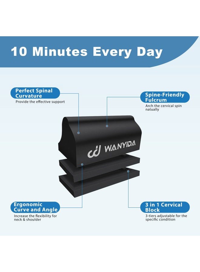 WANYIDA Neck Stretcher Chiropractic Pillows for Neck Pain Relief, Cervical Traction Device for Cervical Spine Alignment. Neck and Shoulder Relaxer. (Without Cloth Cover) - Image 4