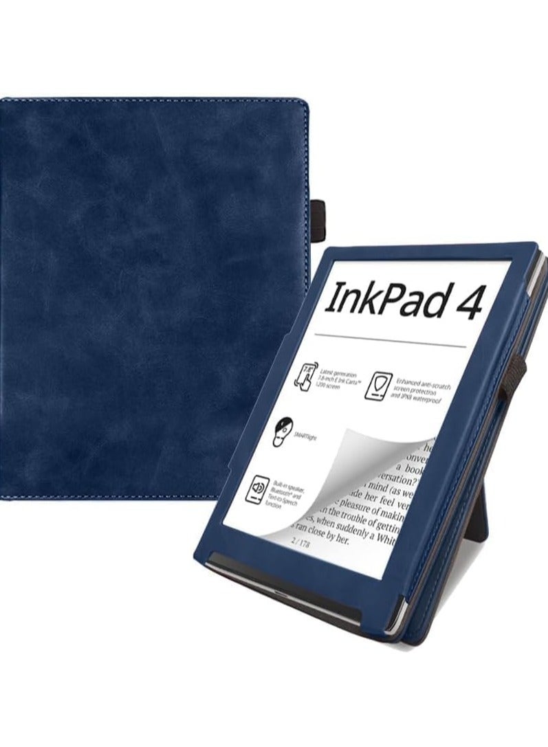 Compatible Pocketbook inkpad 4 7.8 inch tablet case, full coverage Ultra-thin colourful leather case with folding stand cover Rugged hard case with auto sleep/wake up