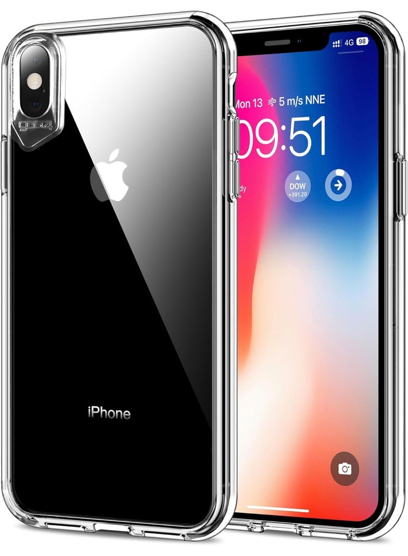 For iPhone X/iphone X MAX  Case Transparent, Heavy Duty Durable 3-Layer [Not Yellowing][ Grade Drop Protection] Shockproof/DropProof Protective Cover - Clear - Image 1