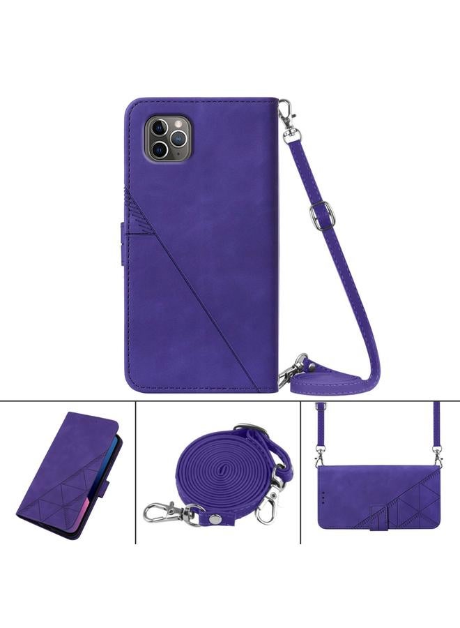 Zaboon Case For iPhone 11 Pro Max Crossbody 3D Embossed Flip Leather Phone Case - Image 3