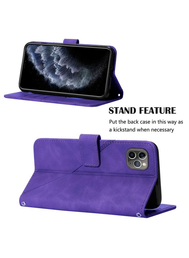 Zaboon Case For iPhone 11 Pro Max Crossbody 3D Embossed Flip Leather Phone Case - Image 5