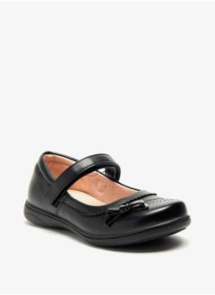 Flora Bella By Shoexpress Girls Textured Mary Jane Shoes with Hook and Loop Closure  - Image 1