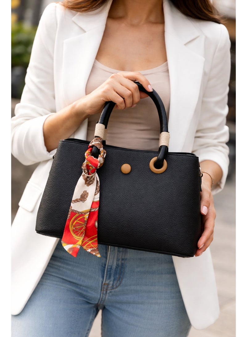 لايف ستيلاش  حقائب يد جلدية بتصميم فريد - اسود ZH-18 - Image 4