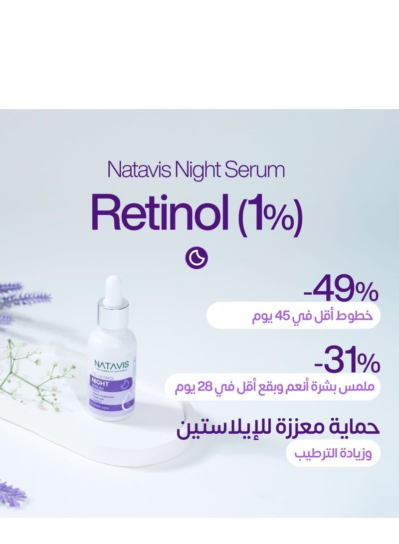 NATAVIS Retinol Serum – 30 ml – Hyaluronic Acid - Anti-Aging - Deep Hydration & Boosts collagen - Image 4