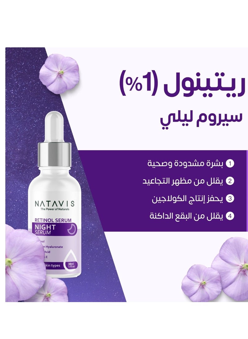 NATAVIS Retinol Serum – 30 ml – Hyaluronic Acid - Anti-Aging - Deep Hydration & Boosts collagen - Image 5