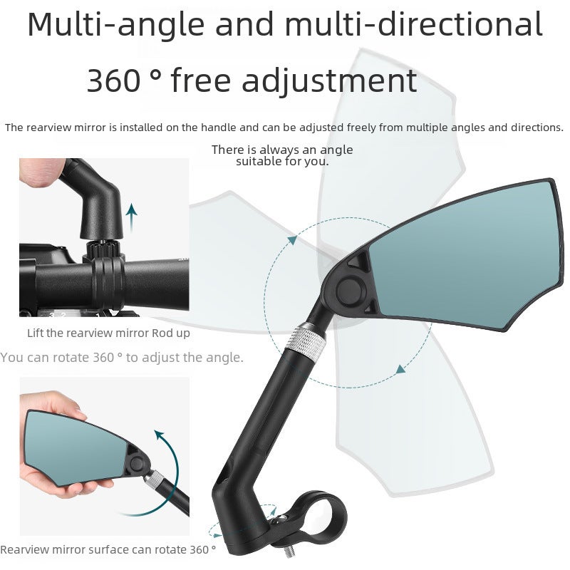 Bike Rearview Mirror: Left Adjustable Design - Shock-Resistant Reflective Bike Mirror for Mountain Biking Unisex Riders - Image 4