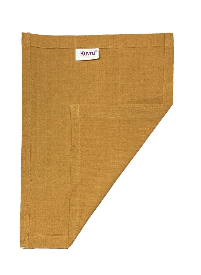 Kuvrü Kuvrū 100% Cotton Roti Cover (Pack of 3) – High-Absorbent Washable Chapati Rumal for Casserole & Hotbox, Keeps Roti Fresh and Soft (Mustard(Yellow), 3) - Image 5