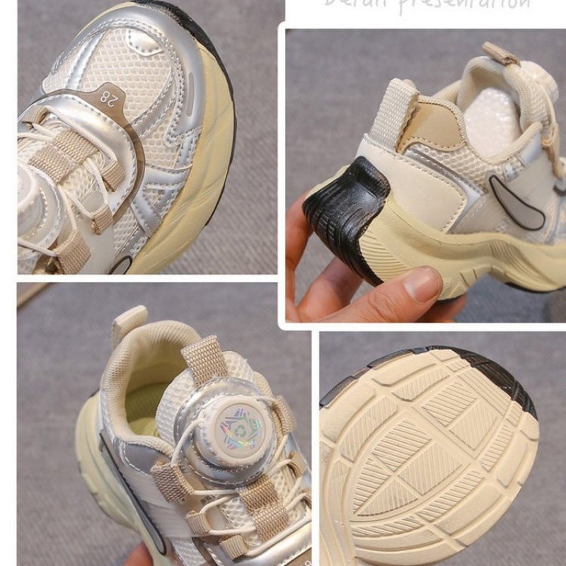 Boys' Shoes Spring Fried Street Running Sneaker Children'S Mesh Soft Bottom Torre Shoes Lightweight And Breathable - Image 5