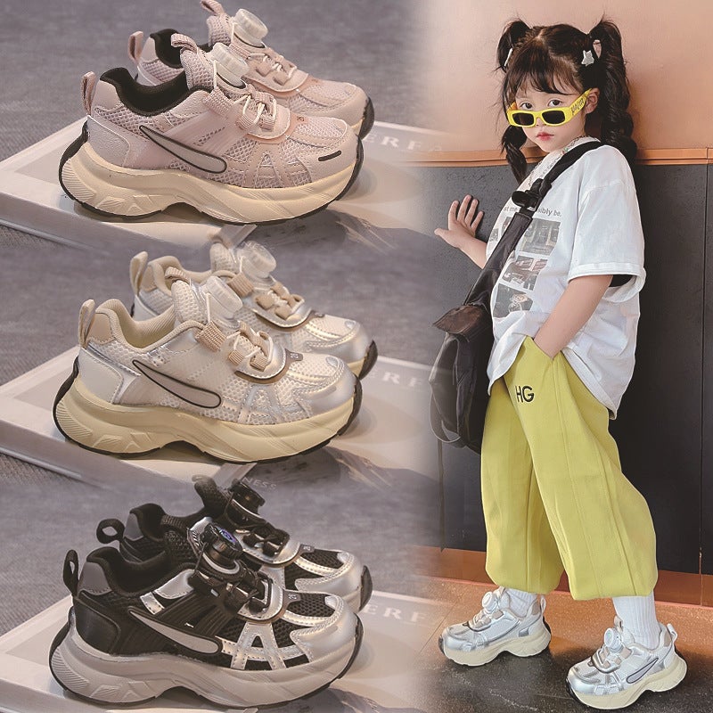 Boys' Shoes Spring Fried Street Running Sneaker Children'S Mesh Soft Bottom Torre Shoes Lightweight And Breathable - Image 2