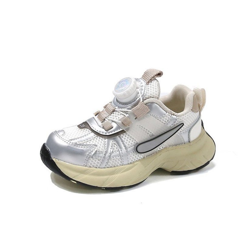 Boys' Shoes Spring Fried Street Running Sneaker Children'S Mesh Soft Bottom Torre Shoes Lightweight And Breathable - Image 1