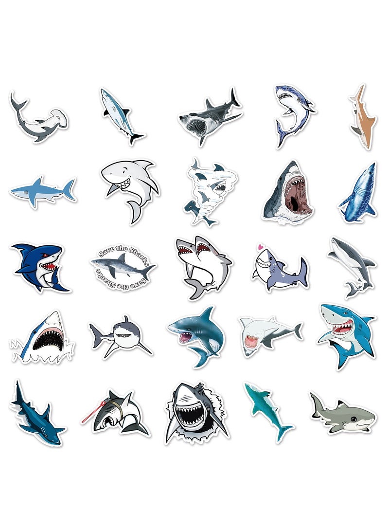 50 Personalized DIY Decorative Stickers of Shark Animal Creative Hotel Creative Stickers of Suitcase Refrigerator Notebook - Image 2