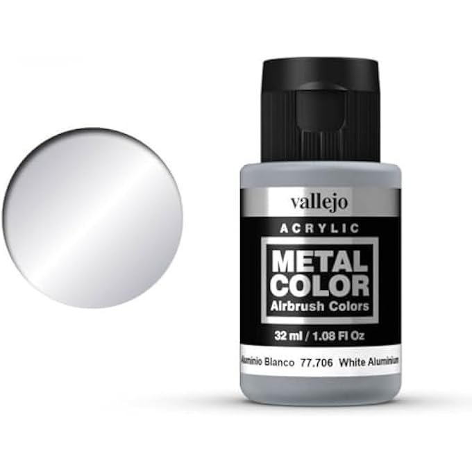 Vallejo 77.706 METAL COLOR WHITE ALUMINIUM 32ML - Image 2