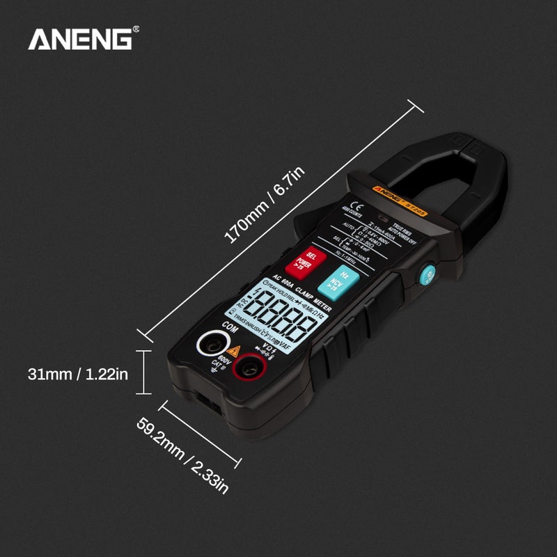 مقياس متعدد رقمي مقاس شمعة ANENG ST205 بمعدل 4000 عد، نطاق تلقائي ذكي بالكامل، قيمة RMS حقيقية لقياس الجهد المتردد/المباشر، الكهرباء المخفية (NCV)، المقاومة، نطاق تلقائي، مصباح يدوي مع قياس درجة الحرارة - Image 4