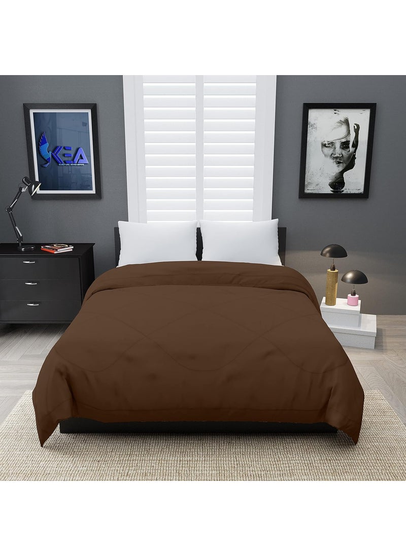 KEA KEA Microfibre Reversible Double Bed King Size Comforter/Duvet for All Weather (Brown, 250GSM)|Comforter Double  - Image 2