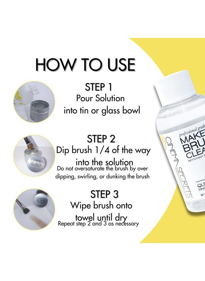 Cinema Secrets - Cinema Secrets Professional Makeup Brush Cleaner Kit, 2 fl oz, Lemon - Image 1