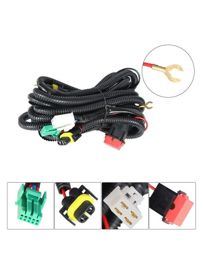 Fog Light Assembly Set for Toyota Fortuner 2006 – KASHAFI Front Bumper Fog Lamps with Wiring Harness & Switch, 9006 12V 55W Halogen Bulbs, Waterproof, Direct Replacement (Left & Right) - FR2006TY - Image 3